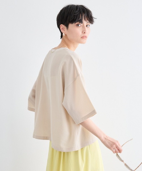 BARNYARDSTORM(バンヤードストーム)の「BARNYARDSTORM / 半袖Tブラウス 【JAPAN FABRIC】(シャツ/ブラウス・レディース・ホワイト系その他/ブラック/ホワイト/ライトホワイト・FREE)」の16枚目の写真