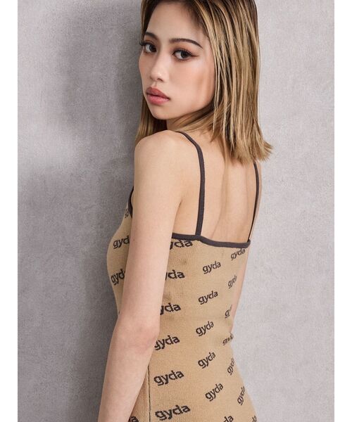 GYDA（ジェイダ）の「gyda bicolor ニットキャミワンピース（ワンピース・レディース・オフホワイト/ブラック/ベージュ・FREE）」の9枚目の写真