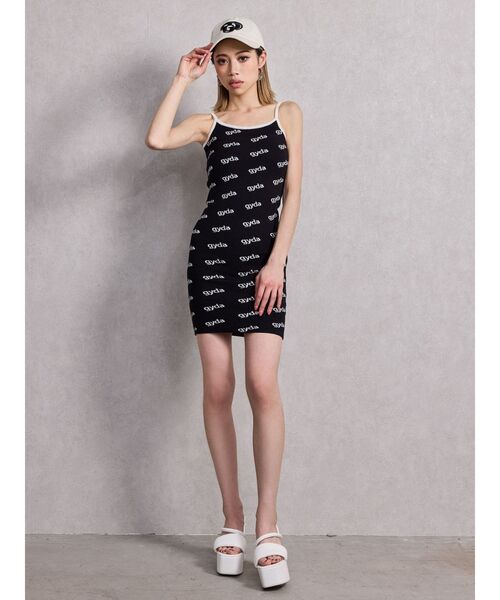 GYDA（ジェイダ）の「gyda bicolor ニットキャミワンピース（ワンピース・レディース・オフホワイト/ブラック/ベージュ・FREE）」の14枚目の写真