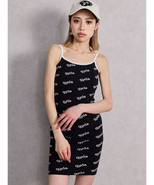 GYDA（ジェイダ）の「gyda bicolor ニットキャミワンピース（ワンピース・レディース・オフホワイト/ブラック/ベージュ・FREE）」の5枚目の写真