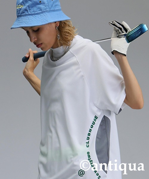 antiqua(アンティカ)の「【STCH】メッシュ切り替えトップス(Tシャツ/カットソー・レディース・ホワイト/ブラック/ブルー・ML/LXL)」の2枚目の写真