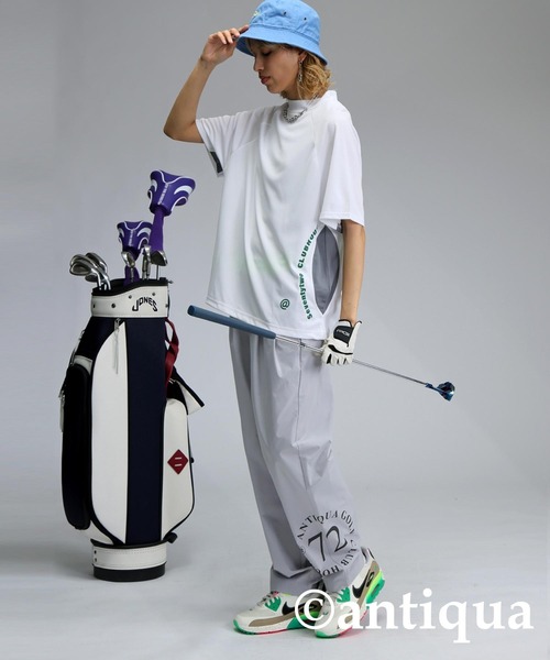antiqua(アンティカ)の「【STCH】メッシュ切り替えトップス(Tシャツ/カットソー・レディース・ホワイト/ブラック/ブルー・ML/LXL)」の4枚目の写真