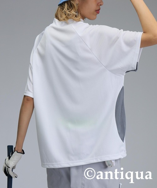 antiqua(アンティカ)の「【STCH】メッシュ切り替えトップス(Tシャツ/カットソー・レディース・ホワイト/ブラック/ブルー・ML/LXL)」の5枚目の写真
