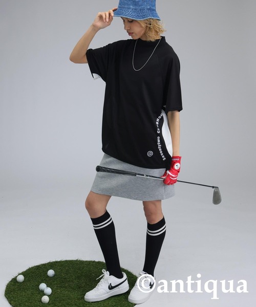 antiqua(アンティカ)の「【STCH】メッシュ切り替えトップス(Tシャツ/カットソー・レディース・ホワイト/ブラック/ブルー・ML/LXL)」の12枚目の写真