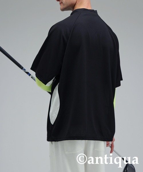 antiqua(アンティカ)の「【STCH】メッシュ切り替えトップス(Tシャツ/カットソー・レディース・ホワイト/ブラック/ブルー・ML/LXL)」の19枚目の写真