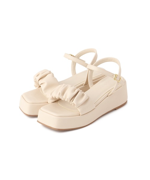 Juze(ジュゼ)の「【展開中止】フリル厚底サンダル(サンダル・レディース・ブラック/オフホワイト・L/M/S)」の18枚目の写真