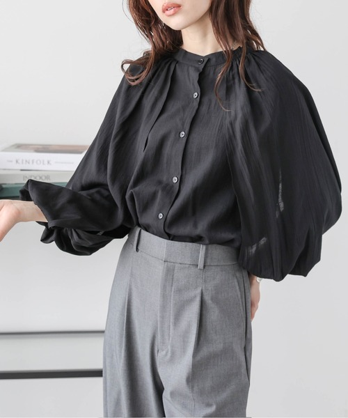 La-gemme(ラジェム)の「ケープスリーブブラウス(シャツ/ブラウス・レディース・ホワイト/ブラック・フリー)」の10枚目の写真