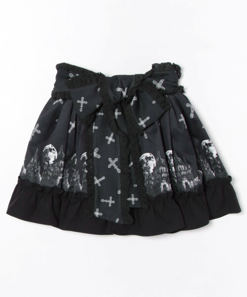 Jamie エーエヌケー（ジェイミーエーエヌケー）の「ゴシックキャッスルプリントスカート（スカート・レディース・ホワイト/ブラック・M）」の12枚目の写真