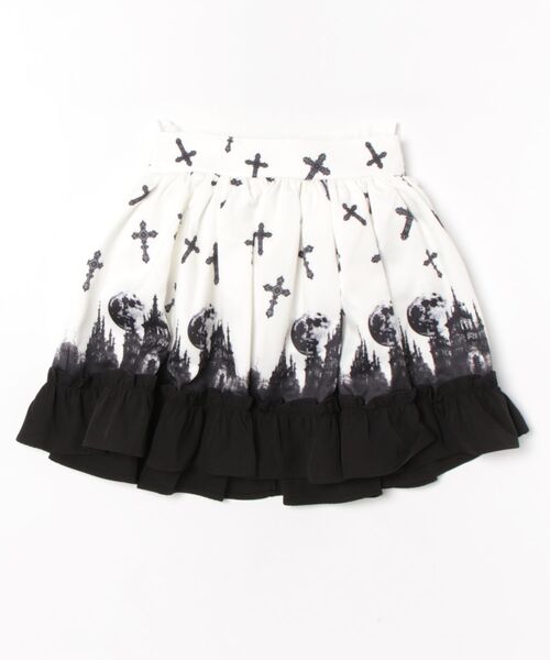 Jamie エーエヌケー（ジェイミーエーエヌケー）の「ゴシックキャッスルプリントスカート（スカート・レディース・ホワイト/ブラック・M）」の14枚目の写真