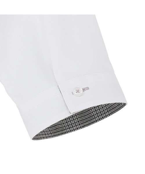 TOKYO SHIRTS(トウキョウシャツ)の「【透け防止】 形態安定ノーアイロン ワイド 7分袖ビジネスワイシャツ(ビジネスシャツ・レディース・ホワイト・XS/M/L/LL/XL/S)」の4枚目の写真