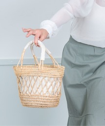 Rivel（リヴェル）の「【TARANGO】手編み　インナー付き　かごバッグ　ハンドバッグ（かごバッグ）」