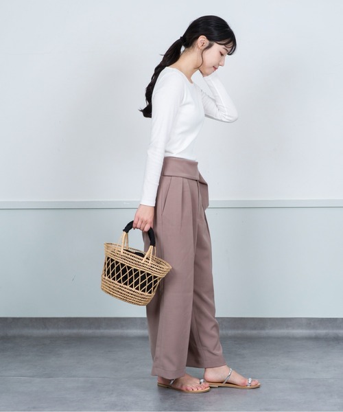 Rivel(リヴェル)の「【TARANGO】手編み インナー付き かごバッグ ハンドバッグ(かごバッグ・レディース・ナチュラル/ベージュ×ブラック・FREE)」の17枚目の写真