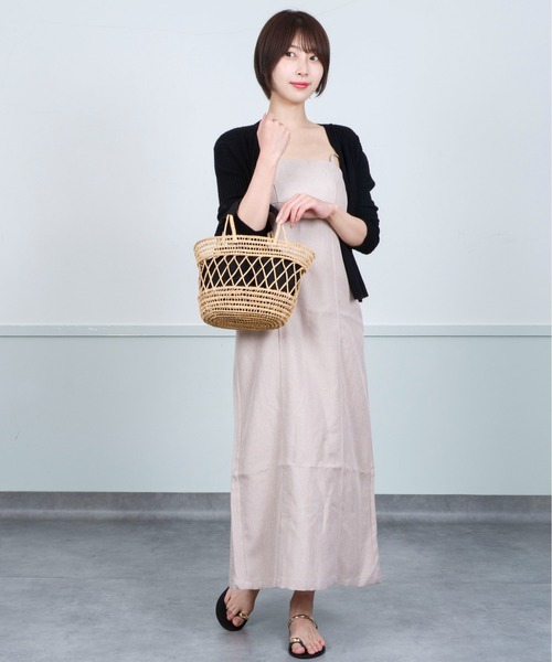Rivel(リヴェル)の「【TARANGO】手編み インナー付き かごバッグ ハンドバッグ(かごバッグ・レディース・ナチュラル/ベージュ×ブラック・FREE)」の20枚目の写真