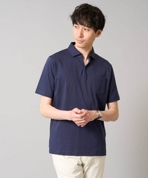 a.v.v（アーヴェヴェ）の「【接触冷感/UVカット】シルケットスムースポロシャツ（Tシャツ/カットソー）」