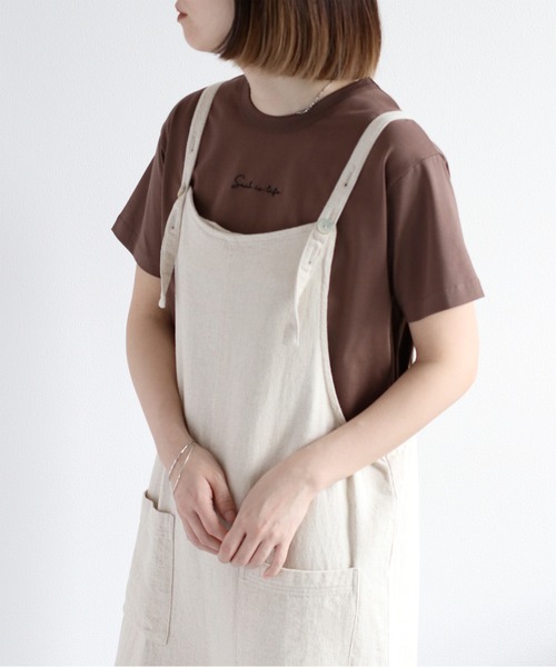 cepo（セポ）の「〈さらっと涼しい、シルキータッチ♪〉シルケットロゴショートスリーブTee（Tシャツ/カットソー・レディース・ブラック/オフホワイト/ブルー/ブラウン・M）」の20枚目の写真
