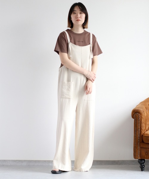 cepo（セポ）の「〈さらっと涼しい、シルキータッチ♪〉シルケットロゴショートスリーブTee（Tシャツ/カットソー・レディース・ブラック/オフホワイト/ブルー/ブラウン・M）」の16枚目の写真