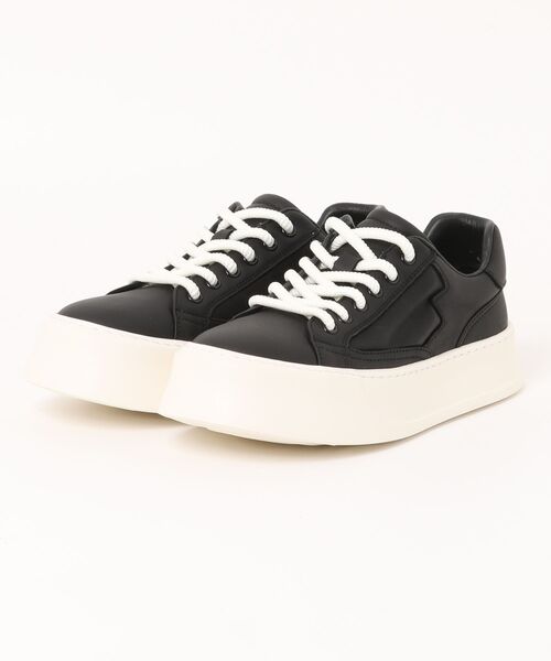 +CLOSET（プラスクローゼット）の「サイドエッジレザースニーカー（スニーカー・メンズ・ブラック/ホワイト・27.5cm/26.5cm/25.5cm/24.5cm/24.0cm/23.5cm）」の15枚目の写真