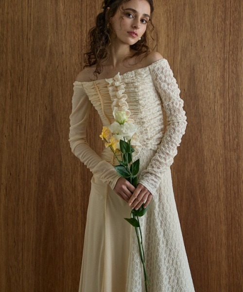 ERADIE レース＆チュールスウィッチングドレス Lace＆Churu switching dress レース＆チュールスウィッチング