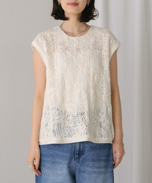 MUVEIL☆2022FW モチーフレース ブラウス