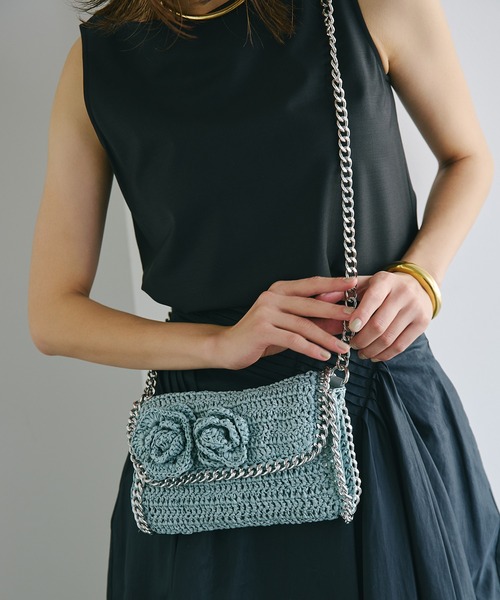 【TREASURE TOPKAPI】フラワーモチーフ チェーン ショルダーバッグ