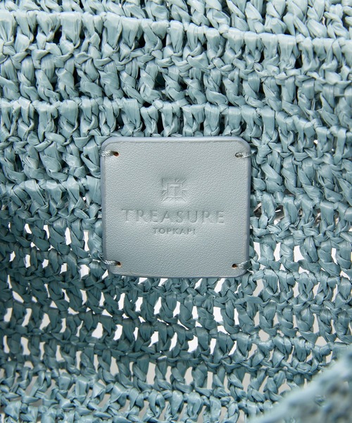 TREASURE TOPKAPI(トレジャートプカピ)の「【TREASURE TOPKAPI】フラワーモチーフ チェーン ショルダーバッグ(ショルダーバッグ・レディース・ライトベージュ/グレイッシュブルー・FREE)」の14枚目の写真