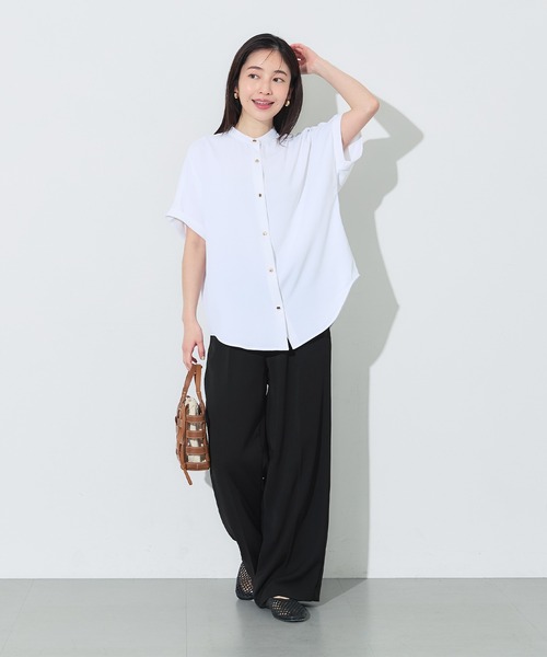 coca(coca)(コカ)の「\再入荷/ 接触冷感 とろみツイルイージーワイドパンツ(スラックス・レディース・ブルー/ブラック/チャコール・L/M/S)」の18枚目の写真