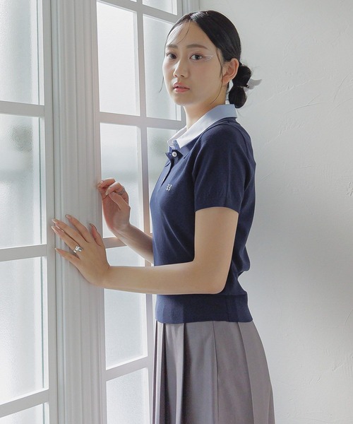 3.3 Field Trip （3.3フィールドトリップ）の「3.3 Field Trip／カラーレイヤードトップス（Tシャツ/カットソー・レディース・ネイビー/グレー/オフホワイト/ブラック・FREE）」の12枚目の写真