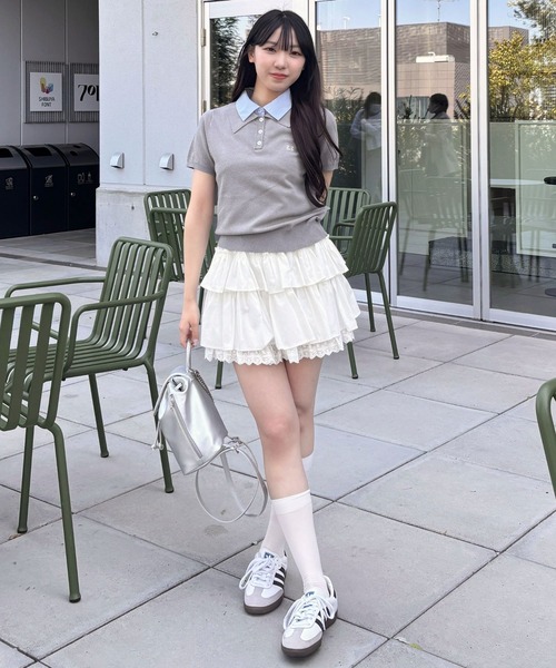 3.3 Field Trip （3.3フィールドトリップ）の「3.3 Field Trip／カラーレイヤードトップス（Tシャツ/カットソー・レディース・ネイビー/グレー/オフホワイト/ブラック・FREE）」の14枚目の写真