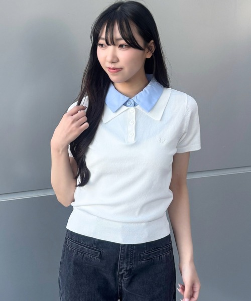 3.3 Field Trip （3.3フィールドトリップ）の「3.3 Field Trip／カラーレイヤードトップス（Tシャツ/カットソー・レディース・ネイビー/グレー/オフホワイト/ブラック・FREE）」の5枚目の写真