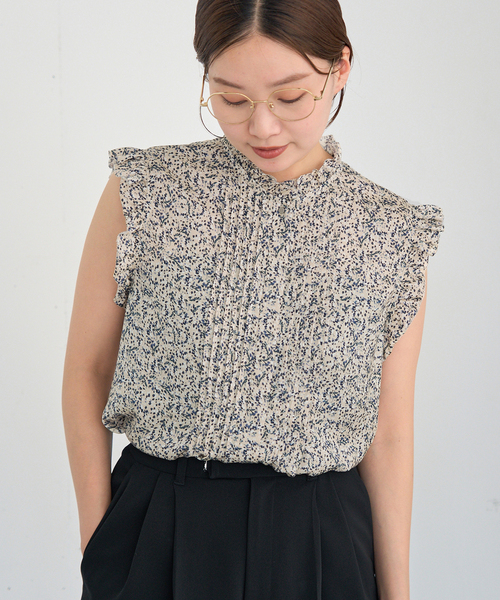 2025SS ミュゲットパターンピンタック フリルノースリーブ 2025SS ミュゲットパターンピンタック フリルノースリーブ ミュ
