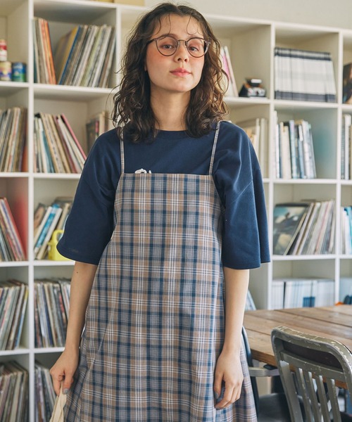 00s 希少 TRALALA ビッグリボン ポンポン付起毛チェック柄ミニワンピ 00s 希少 TRALALA ビッグリボン ポンポン付起毛チェック柄