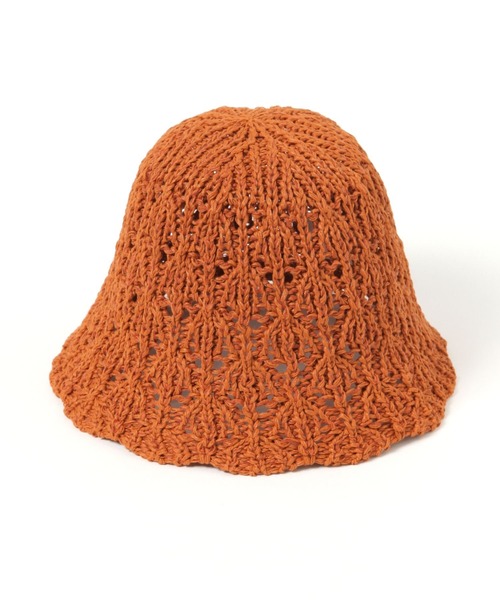 LAKOLE(ラコレ)の「シェル編みスカラップハット / 450145(ハット・レディース・オフホワイト/ブラック/オレンジ系その他6・FREE)」の3枚目の写真