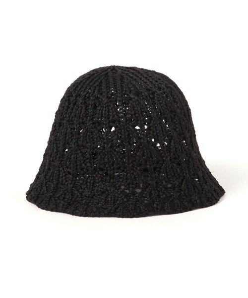 LAKOLE(ラコレ)の「シェル編みスカラップハット / 450145(ハット・レディース・オフホワイト/ブラック/オレンジ系その他6・FREE)」の4枚目の写真