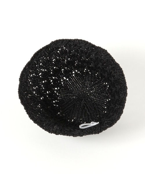 LAKOLE(ラコレ)の「シェル編みスカラップハット / 450145(ハット・レディース・オフホワイト/ブラック/オレンジ系その他6・FREE)」の7枚目の写真