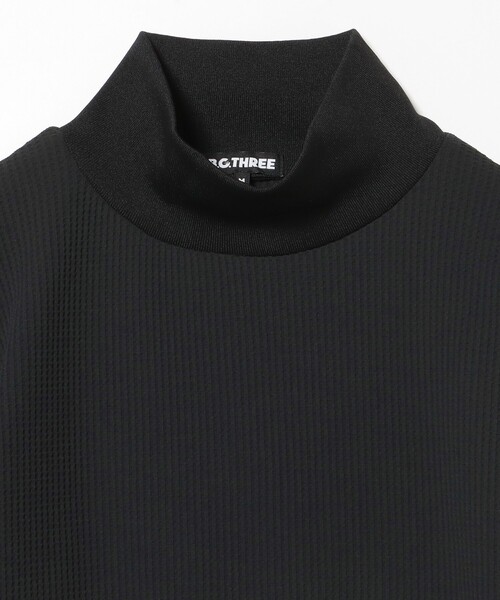 BEAMS GOLF(ビームスゴルフ)の「B.G.THREE / ALL-TINE ワッフル モックネック プルオーバーシャツ(Tシャツ/カットソー・レディース・ホワイト/ブラック・LARGE/MEDIUM)」の11枚目の写真