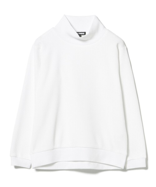 BEAMS GOLF(ビームスゴルフ)の「B.G.THREE / ALL-TINE ワッフル モックネック プルオーバーシャツ(Tシャツ/カットソー・レディース・ホワイト/ブラック・LARGE/MEDIUM)」の14枚目の写真