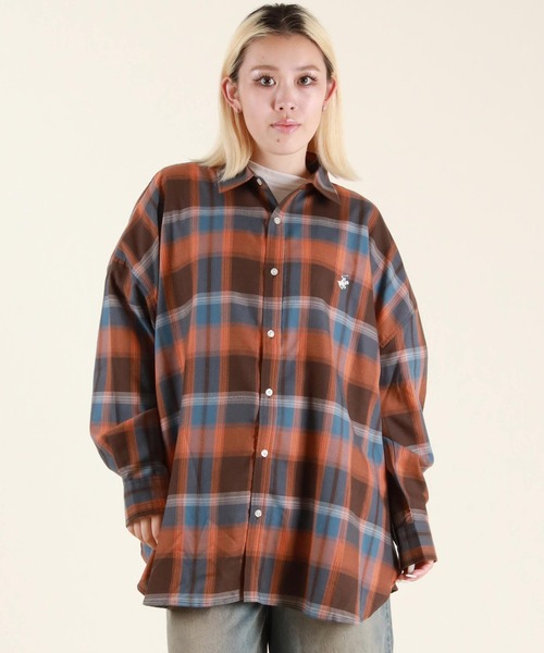BEVERY HILLS P.C/ビバリーヒルズポロクラブ チェックシャツ ルーズ