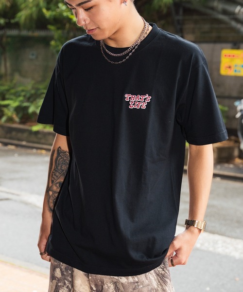 ダークブラウン Tシャツ LIFE. SAINT ikka tシャツ URBAN NATURE LIFE アーバンネイチャーライフ バイ