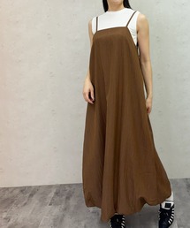 リネンライクバルーンキャミワンピース