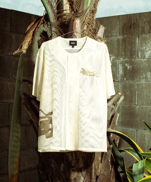 HUF 車プリント メッシュシャツ M HUF(ハフ) Tシャツ・カットソー