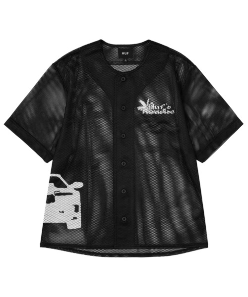 HUF×SPAM MESH FOOTBALL Tシャツ　ブラック　コラボ　ハフ HUF×SPAM MESH FOOTBALL Tシャツ ブラック コラボ ハフ