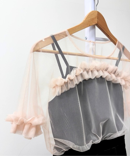 CELEN(セレン)の「【オケージョンドレス/結婚式/お呼ばれ】チュールドッキングロンパース(パンツドレス・レディース・グリーン/ブラック/ブルーグレー・FREE)」の9枚目の写真