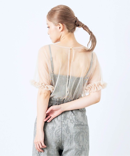 CELEN（セレン）の「【オケージョンドレス/結婚式/お呼ばれ】チュールドッキングロンパース（パンツドレス・レディース・グリーン/ブラック/ブルーグレー・FREE）」の9枚目の写真