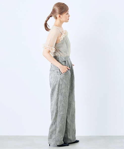 CELEN（セレン）の「【オケージョンドレス/結婚式/お呼ばれ】チュールドッキングロンパース（パンツドレス・レディース・グリーン/ブラック/ブルーグレー・FREE）」の14枚目の写真