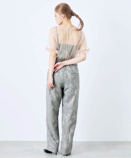 CELEN（セレン）の「【オケージョンドレス/結婚式/お呼ばれ】チュールドッキングロンパース（パンツドレス・レディース・グリーン/ブラック/ブルーグレー・FREE）」の15枚目の写真