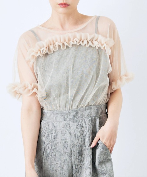 CELEN（セレン）の「【オケージョンドレス/結婚式/お呼ばれ】チュールドッキングロンパース（パンツドレス・レディース・グリーン/ブラック/ブルーグレー・FREE）」の16枚目の写真