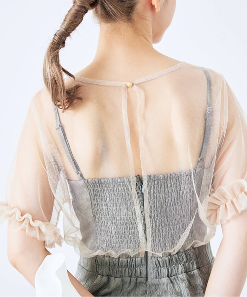 CELEN（セレン）の「【オケージョンドレス/結婚式/お呼ばれ】チュールドッキングロンパース（パンツドレス・レディース・グリーン/ブラック/ブルーグレー・FREE）」の18枚目の写真