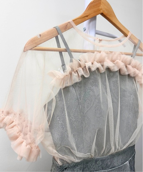 CELEN（セレン）の「【オケージョンドレス/結婚式/お呼ばれ】チュールドッキングロンパース（パンツドレス・レディース・グリーン/ブラック/ブルーグレー・FREE）」の20枚目の写真