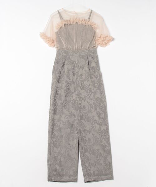 CELEN（セレン）の「【オケージョンドレス/結婚式/お呼ばれ】チュールドッキングロンパース（パンツドレス・レディース・グリーン/ブラック/ブルーグレー・FREE）」の21枚目の写真