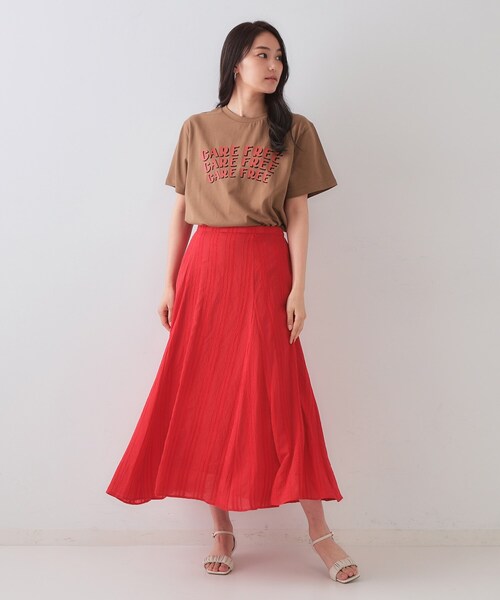 OPAQUE.CLIP(オペークドットクリップ)の「カラーロゴTシャツ【洗濯機洗い可】(Tシャツ/カットソー・レディース・ネイビー/ダークブラウン/ホワイト・00)」の10枚目の写真